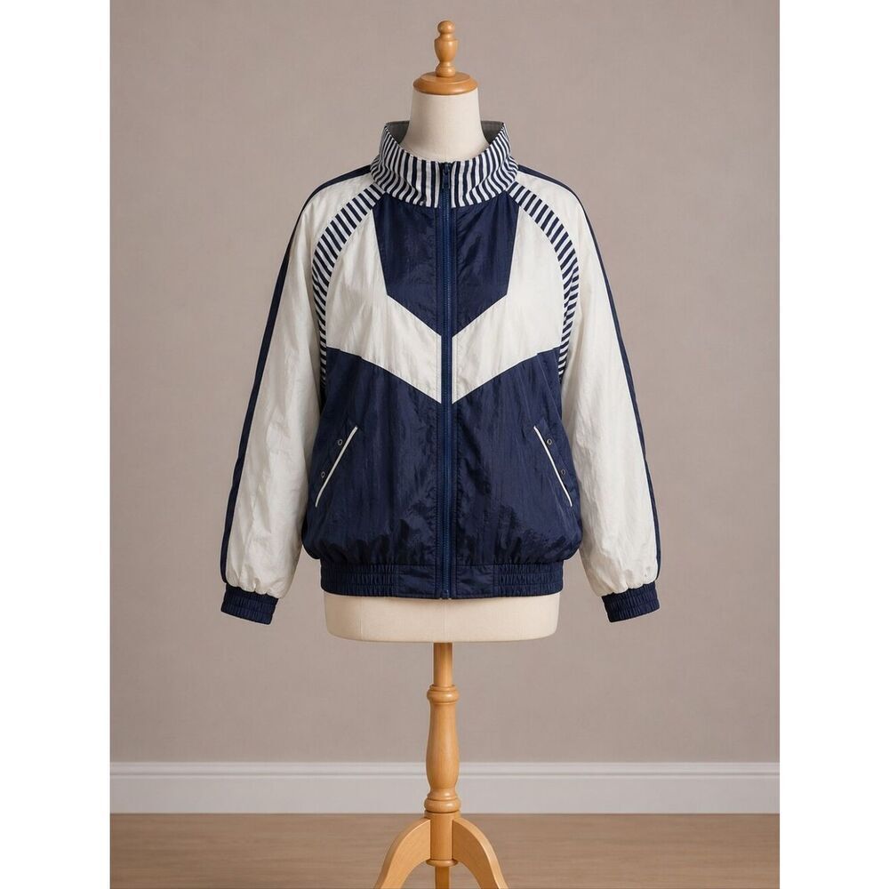 Sunterra Vintage 80s Blue & White Sailor Jacket